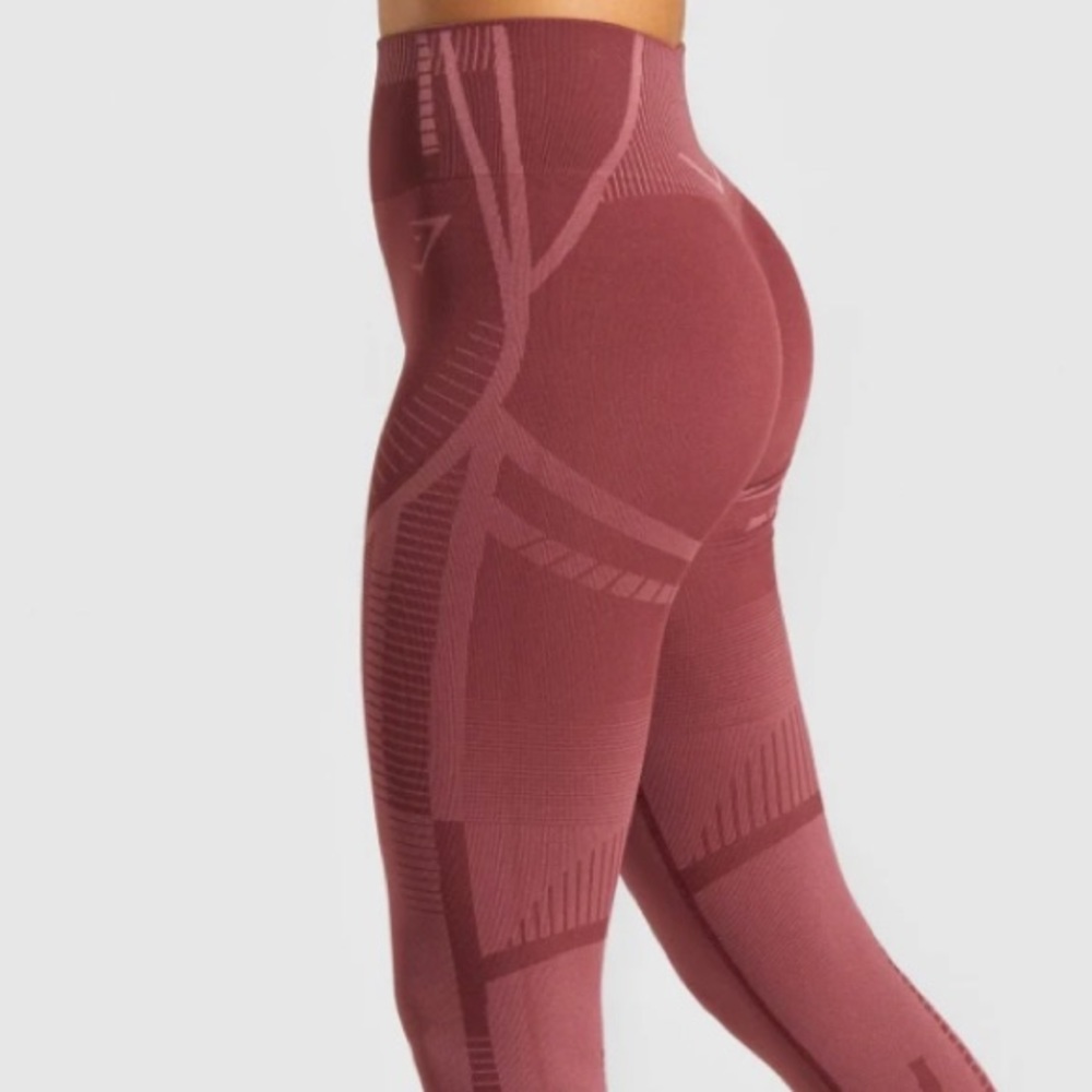 Gymshark Geo Seamless Rose Full Length Leggings